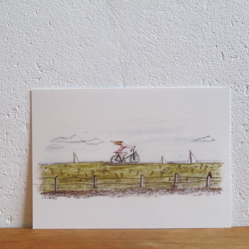 Fahrrad fahren am Deich