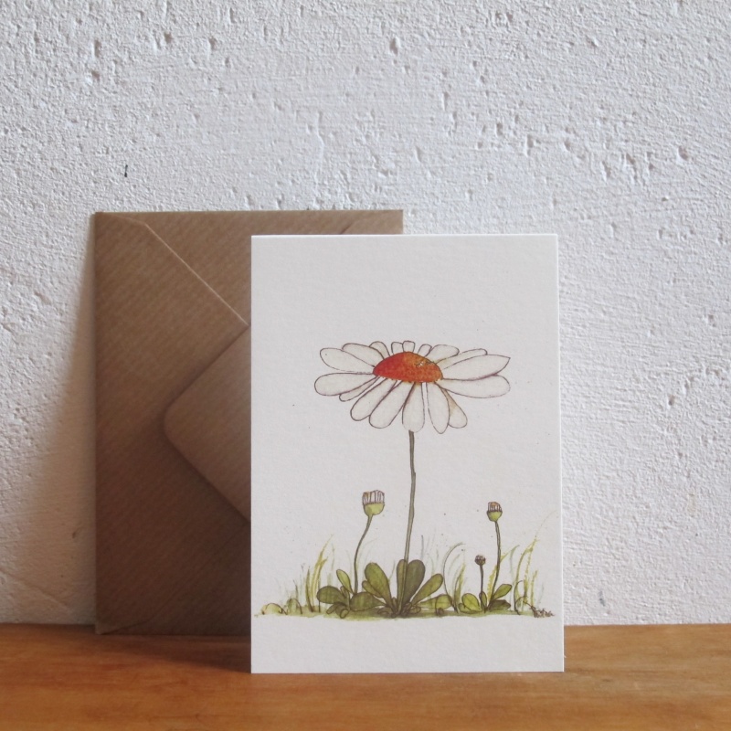 Mini-Grußkarte mit Blume