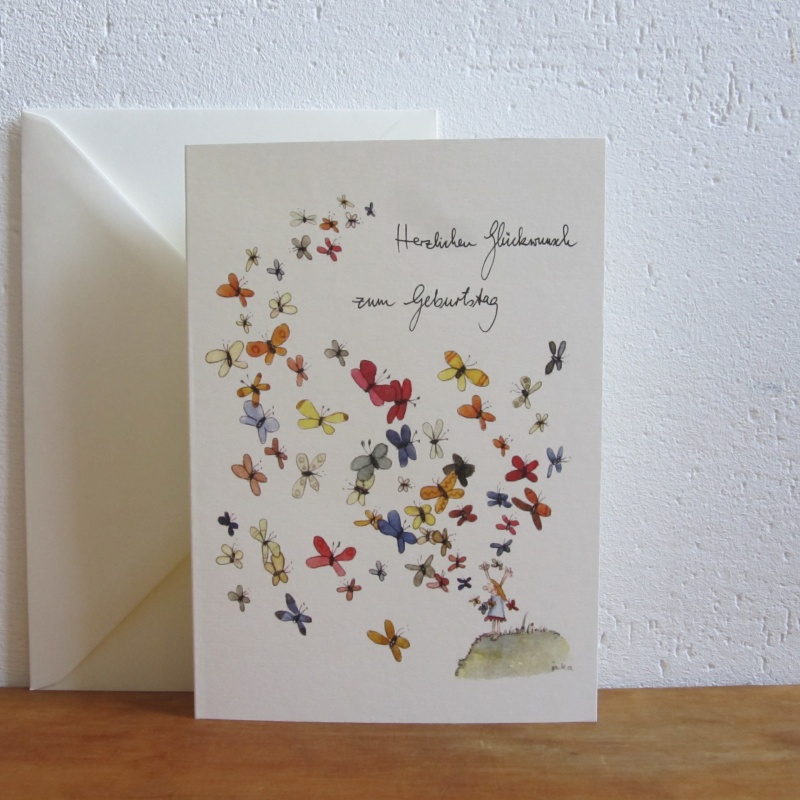 Schmetterlinge, bunt, Geburtstag