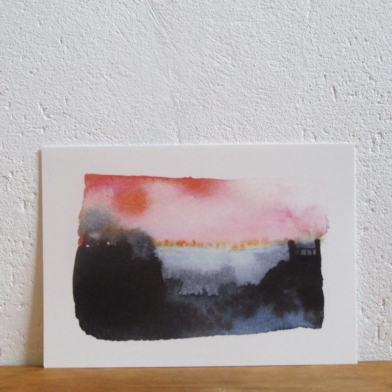 November Himmel Aquarell