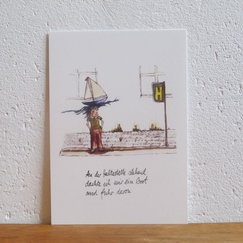 Postkarte für Segler mit Sehnsucht