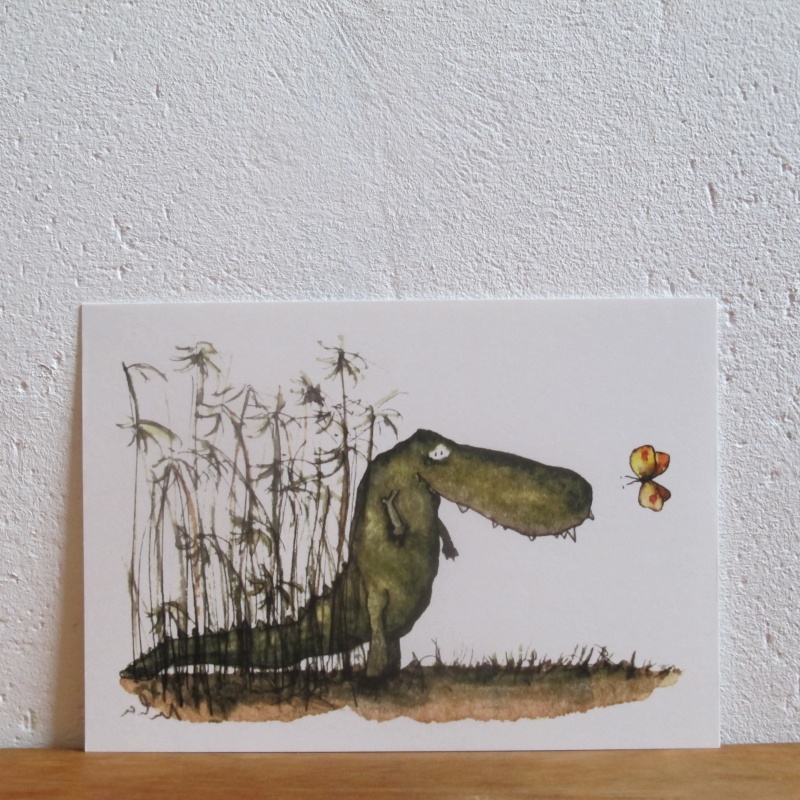 Krokodil, Aquarell, comichaft