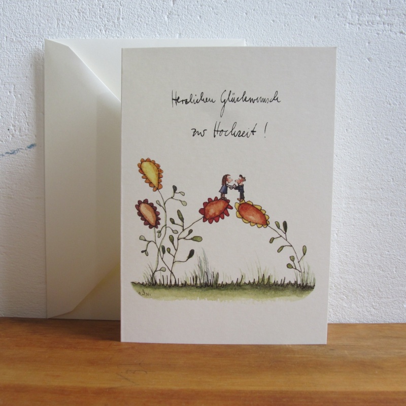 Nasenkuss auf Blumenwiese