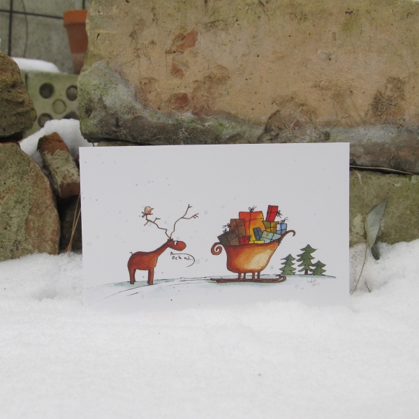 Weihnachten / Neujahr Postkarte